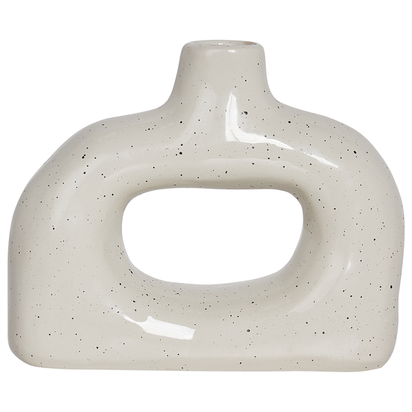 Blumenvase MOONEYE Steinzeug 19 cm Cremeweiß