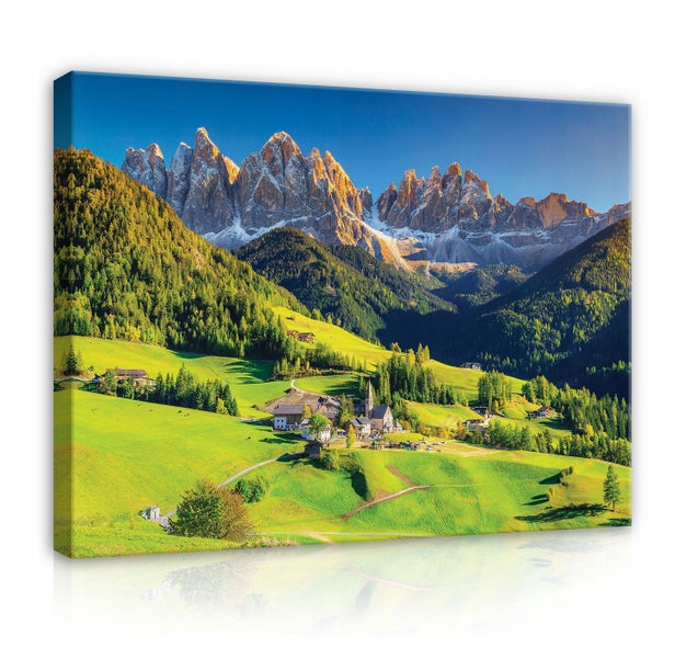 Leinwandbild Berge Natur Modern Bilder Wohnzimmer 120X80 cm