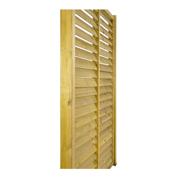 Holzzaun mit Lamellen als Sichtschutz