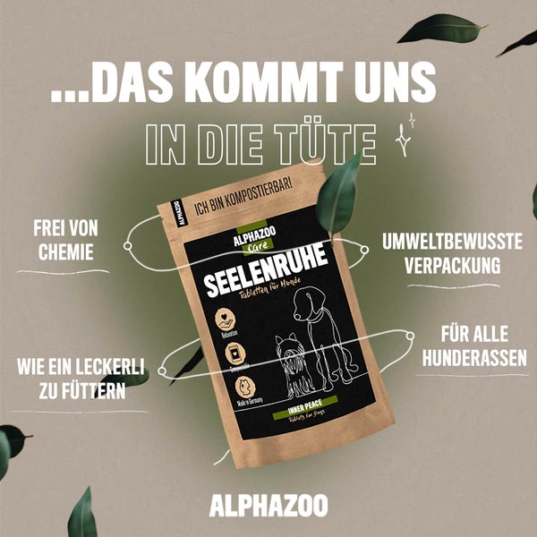 ALPHAZOO Seelenruhe Tabletten 180g für Hunde I Natürliche Entspannung bei Unruhe