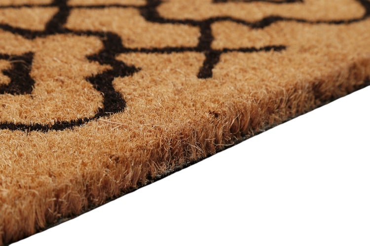 Fußmatte aus Kokosfaser Natur Schwarz Posh Palace WECONhome 40x60 cm