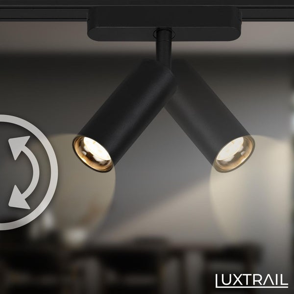 FULFILMENT ONLY Luxtrail 48V track system, set, 4m, black, 6x5W, 2