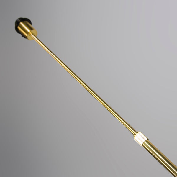 Stehleuchte gold / messing mit Schirm schwarz 45 cm verstellbar - Parte