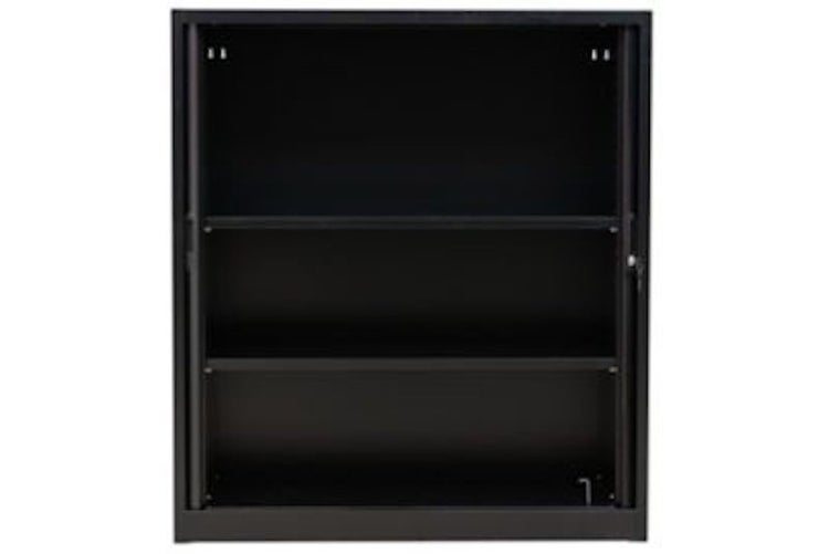 PROREGAL Rollladenschrank Weasel 3 Ordernhöhen HxBxT 135 x 120 x 46 cm Schwarz