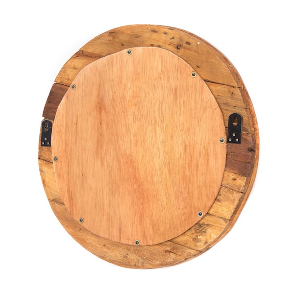 Wandspiegel RONDO 50 cm, Massivholz, rund naturfarben