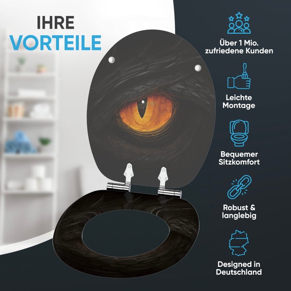 WC-Sitz mit Absenkautomatik Black Eye