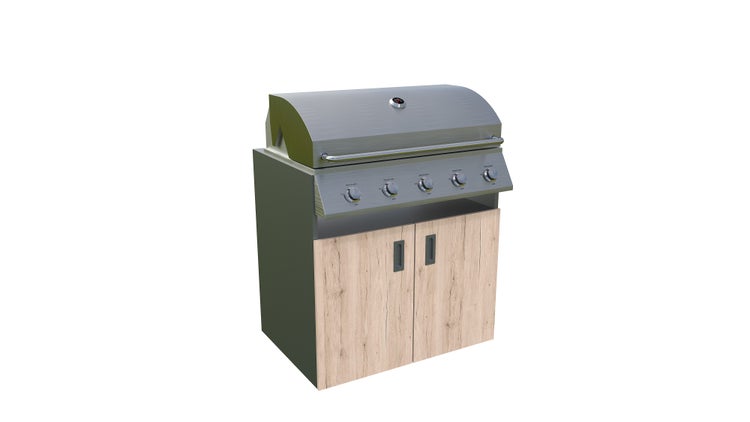 Gasgrill mit Unterschrank