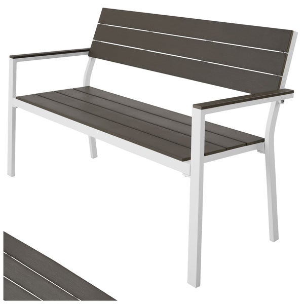 Gartenbank tectake Line 2-Sitzer 128 x 59 x 88 cm