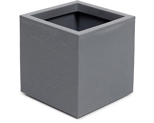 Ondis24 Pflanzkübel Vulkan 21 L grau Würfel, Blumentopf, Pflanzgefäß