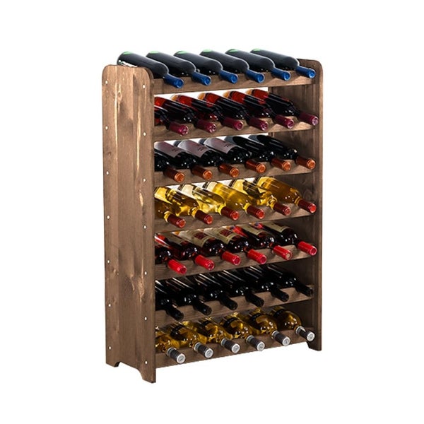 PROREGAL Weinregal Pinotwine C HxBxT 87,2 x 63,2 x 26,5 cm 42 Flaschen Massives Kiefernholz Braun Geölt