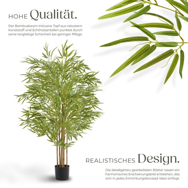 Künstlicher Bambusbaum im Topf zur Dekoration