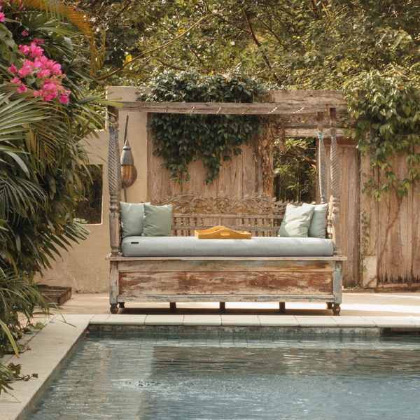 Lulu-Belle Bankauflage Marocco Größe M | nach Maß – Individuelle Größe & Farbe | Perfekte Passform | Maßgefertigte Outdoor-Matratze Liegeauflage Sitzauflage | Länge bis 120 cm, Breite bis 60 cm, Höhe bis 7 cm