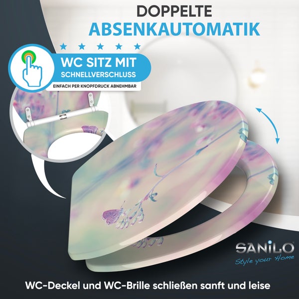 WC-Sitz mit Absenkautomatik & Top Fix Meadow