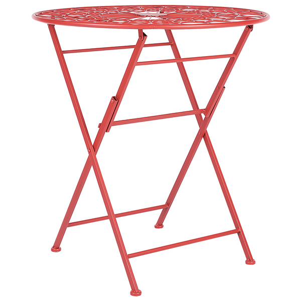 Outdoor Bistrotisch SCARIO 70 cm 70 cm Metall Rot