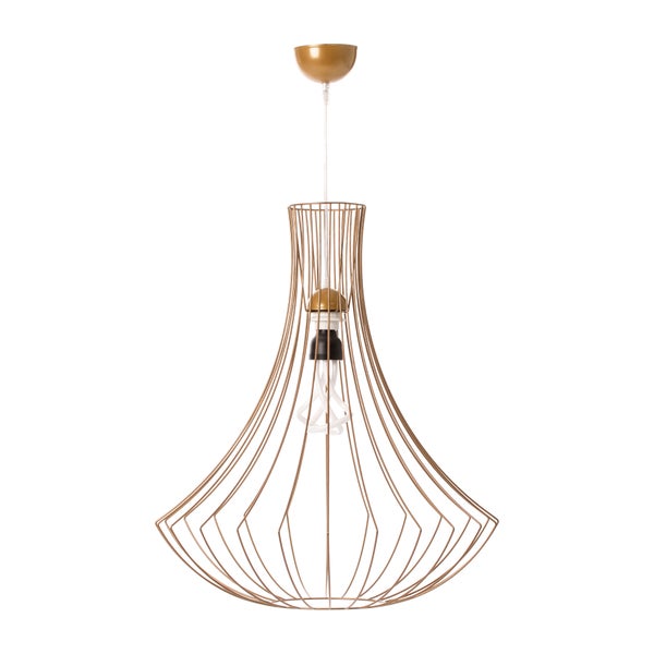 Moderne skandinavische Designlampe Hängelampe in Gold 60 cm | Wohnzimmer Esszimmer Leuchte