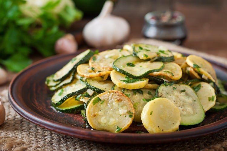 SAFLAX  - BIO - Ziucchini - Gold Rush - Cucurbita pepo var. cylindrica - 5 Samen - Mit keimfreiem Anzuchtsubstrat