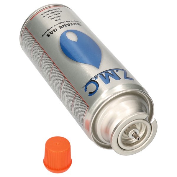 ZMC 12 x Butan Gaskartuschen 227g mit Ventil Typ MSF-1a, Universal Butangas Kartuschen mit Bajonett Anschluss Gaskartusche für Campingkocher, Gasheizung, Gasbrenner, Unkrautbrenner, Lötbrenner