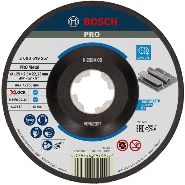 TrennscheibeØ 125x22,23x2,5 mm Expert for Metal, X-LOCK Aufnahme