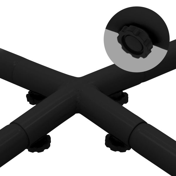ECD Germany Hängesesselgestell Schwarz 208 cm, Belastung bis 120kg, stabil & sicher, Stahlrohr, Freistehendes Hängestuhlgestell Hängesessel Hängestuhl Metallgestell Hängesesselständer Hängesitzständer