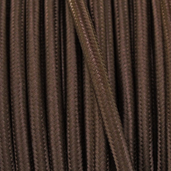 Braunes Textilkabel für Lampen