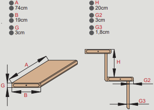 HandyStairs Holztreppe „Vega9010“ – Gerade Treppe (60 cm) – weiß grundiertes Kiefernholz – geschlossene Treppe mit Handlauf