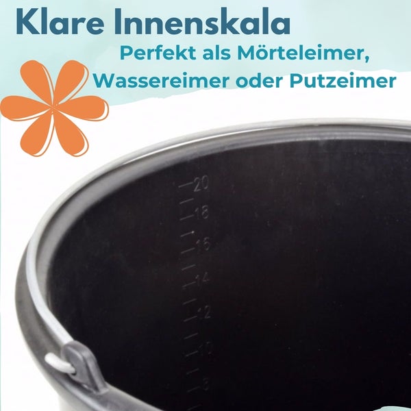 Kunststoffeimer mit Innenskala zur Volumenmessung