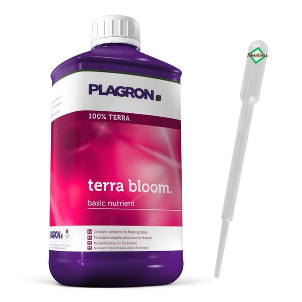 Plagron Terra Bloom Basisdünger in einer Flasche mit Pipette