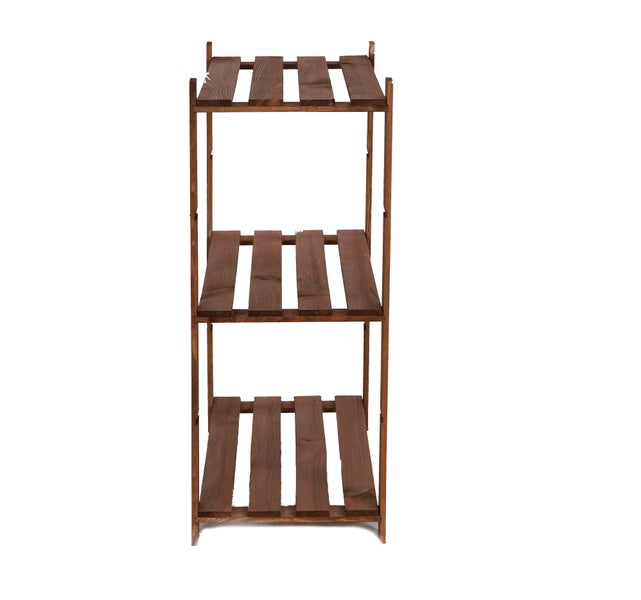 PROREGAL Holzregal Pinepeak HxBxT 90 x 80 x 38 cm 3 Fachboden 1,2 cm Dickes Kiefernholz Braun