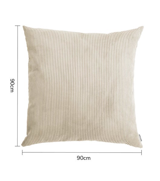 mokebo XXL Sofakissen 'Das Anschmiegsame', Riesenkissen oder XXL Kissen aus Cord in Beige