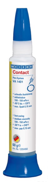 WEICON VA 1401 Cyanacrylat-Klebstoff|Sekundenkleber für Gewebe, Schaumgummi und großporige Elastomere|60 g
