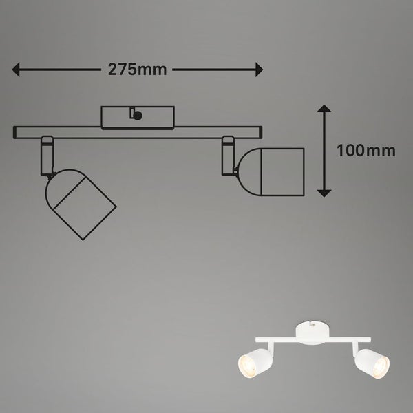 Spotleuchte Deckenleuchte Deckenstrahler Wandleuchte Spot GU10 Schwenkbar Weiß