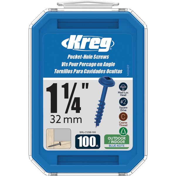 Blue-Kote™ Pocket-Hole Schrauben (32mm, 100)