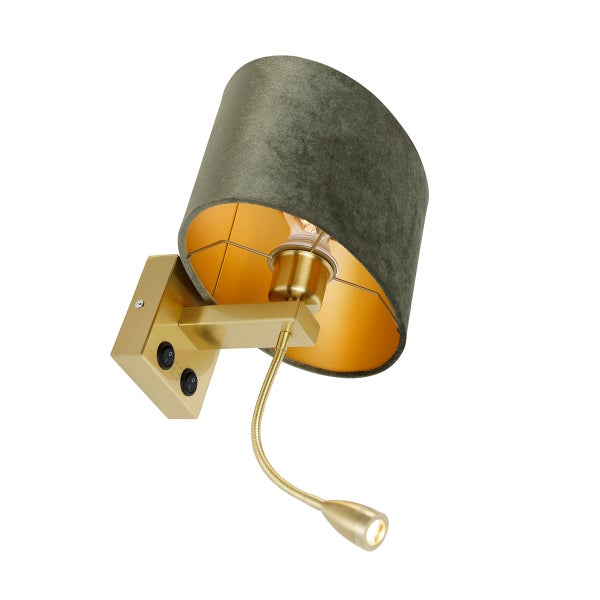 Wandleuchte mit Leselampe und Schalter