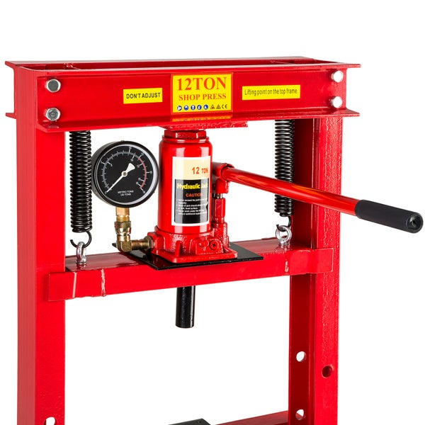 Hydraulikpresse tectake  aus Stahl Hublänge 120 mm,  inklusive Manometer