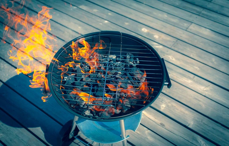 RESCH MAXX Holzkohlegrill Ø 44cm – 4 Personen Kugelgrill mit Deckel, fahrbarer Grill für Garten, Balkon & Unterwegs