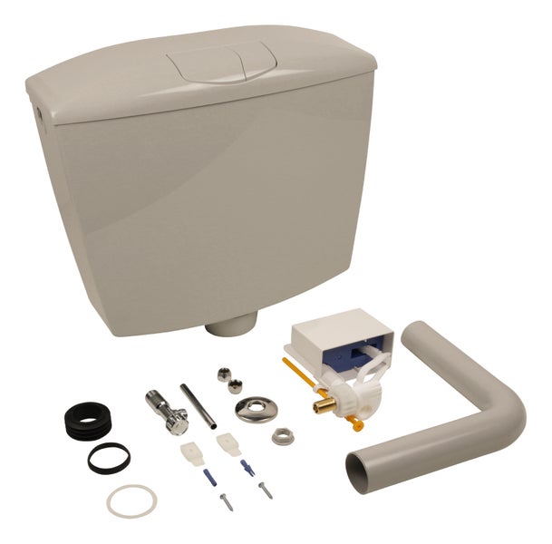 Sanitop-Wingenroth Spülkasten Karat | Tiefspülkasten mit Zwei-Mengen-Technik | 3,5 oder 6 - 9 l | Geräuscharm und vollisoliert | Variabler Anschluss | Manhattan | 21055 3