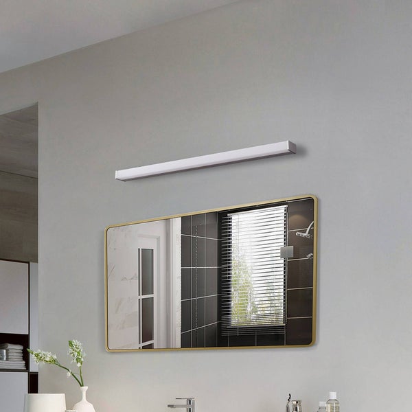 Lindby LED Wandleuchte, Wandlampe Bad Philippa (spritzwassergeschützt (Modern) in Alu aus Aluminium (1 flammig ) - Wandleuchten Spiegelleuchte Badezimmer Wandbeleuchtung Badezimmerleuchte