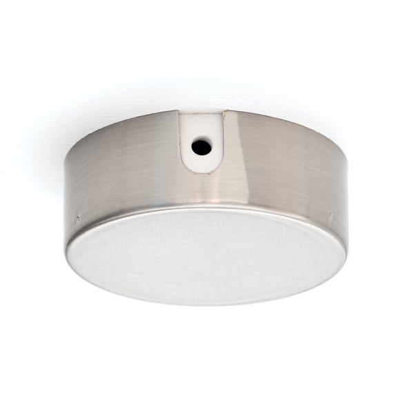 Verteilerdose aus Metall, Deckendose, Baldachin, Verteiler Abdeckung für Leuchte Lampe, 70mm, Nickel matt