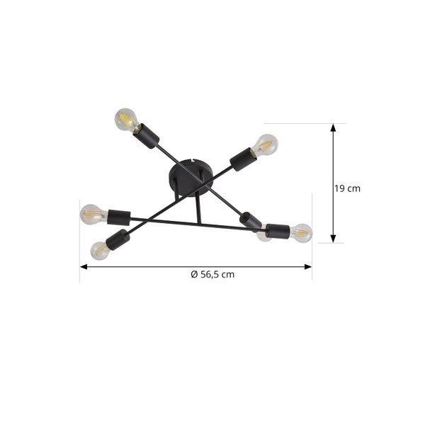 Deckenleuchte, Durchmesser 56,5 cm, Höhe 19 cm