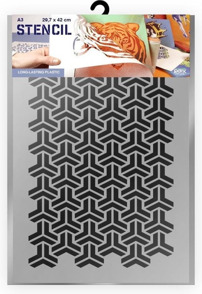 QBIX Escher Schnittvorlage A3 Größe Kunststoff - Ausschnitt 21cm breit