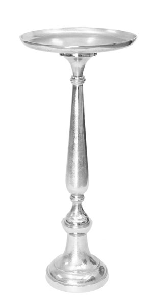 FRANK FLECHTWAREN | Säule Silber, Ø 34 x 78 cm, ohne Deko, METALL, ALUMINIUM