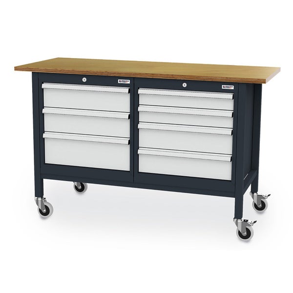 Werkbank mit Schubladen und Rollen