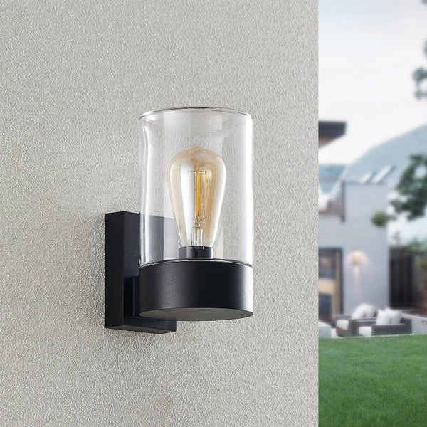 Arcchio Wandleuchte außen Liljana (Modern) in Schwarz aus Aluminium (1 flammig, E27) - Außenwandleuchten Wandlampe Led Außenlampe Outdoor für Außenwand/Hauswand Haus Terrasse & Balkon