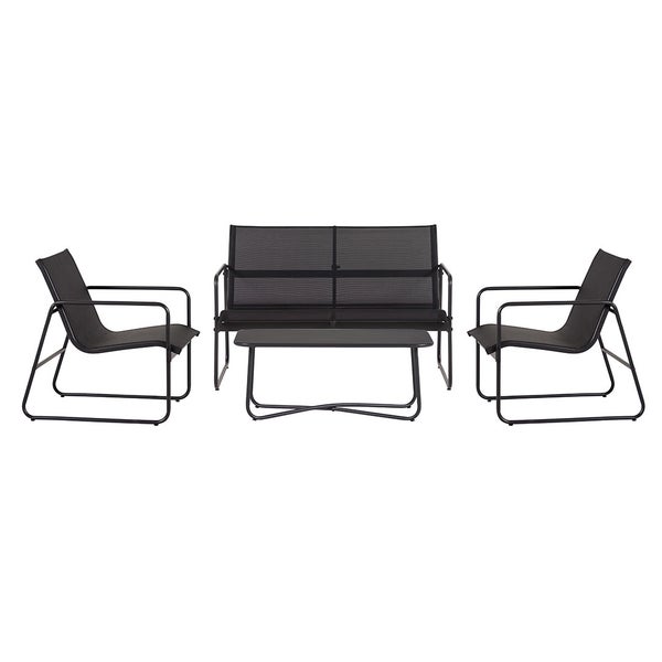 Theodor Sofa-Set 4 Teile schwarz. 1 X 1 X 1 cm