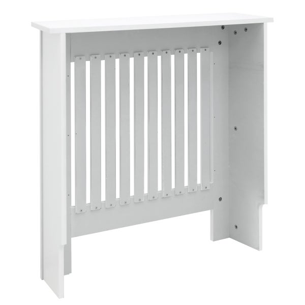 ECD Germany Heizkörperverkleidung Landhausstil 78x19x82 cm Weiß aus MDF lackiert für Schlafzimmer Wohnzimmer - Heizungsverkleidung Heizkörperabdeckung Heizungsabdeckung Heizung Heizkörper Abdeckung