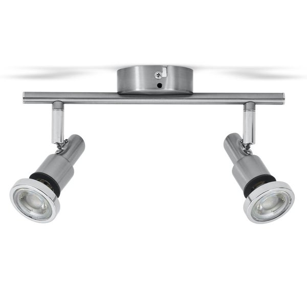 Deckenstrahler - 9,6W, 800lm, LED, schwenkbar, IP44, warmweiß, matt-nickel