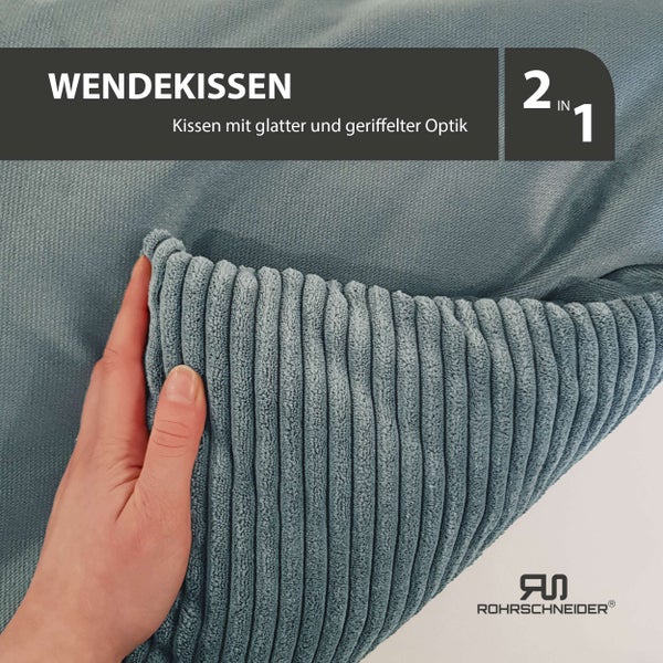 Rohrschneider Tierbett Cordstoff breit Gr. 1 türkis + faltbarer Reisenapf