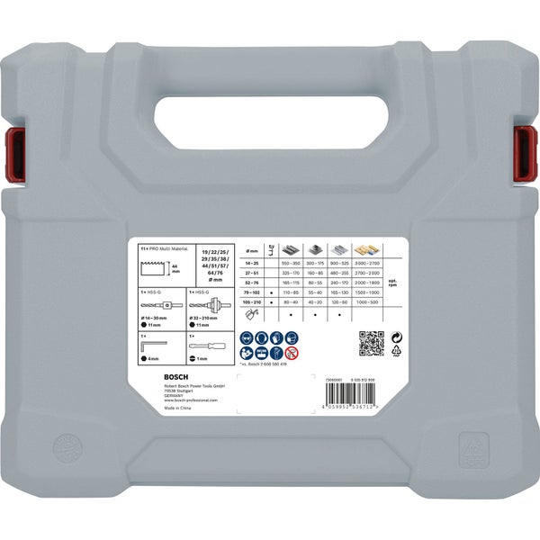 Bohrer-Set in grauer Aufbewahrungsbox