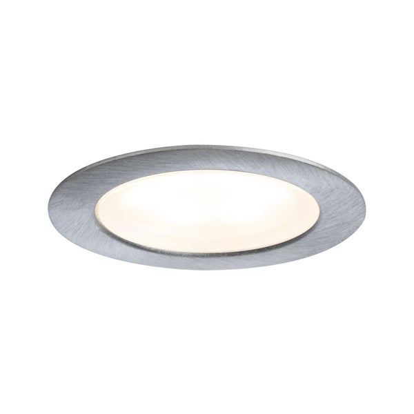 LED Möbeleinbauleuchten Micro Line Mini rund 35mm 5x0,4W 5x20lm 230/12V 2700K Eisen gebürstet