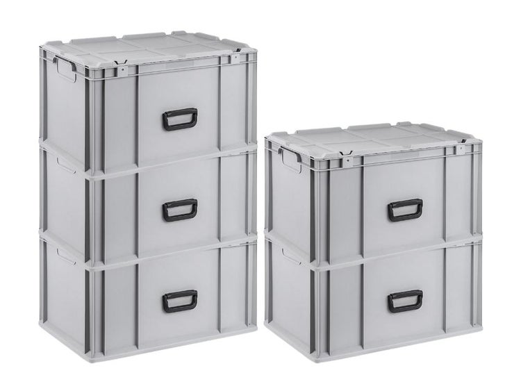 PROREGAL SuperSparSet 5 x Eurobox NextGen Portable HxBxT 33,5 x 40 x 60 cm 65 Liter Eurobehälter Transportbox Transportbehälter Stapelbehälter